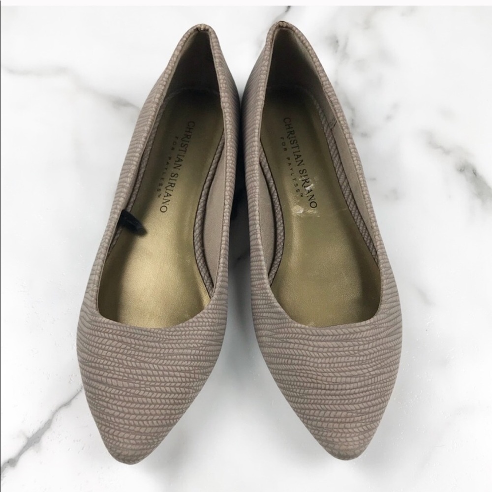 Christian Siriano Tan Flats